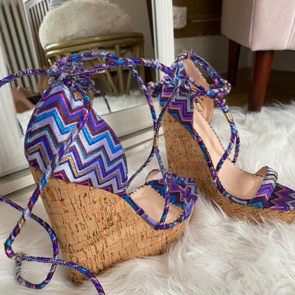 Lace-up Espadrille Wedges